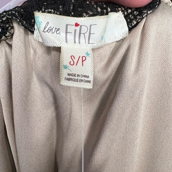 NWT Love, Fire Ladies Black Lace Mini Length Dress Size Small - Picture 7 of 7